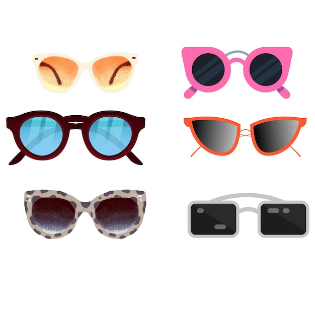 un par de anteojos de sol con gafas de sol y gafas de Sol en ellos