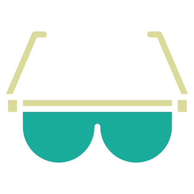 un par de anteojos de sol verdes con un par de gafas de sol en él