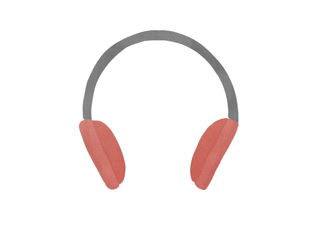 un par de auriculares rojos con una banda gris