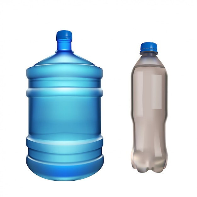 Par de botellas de agua