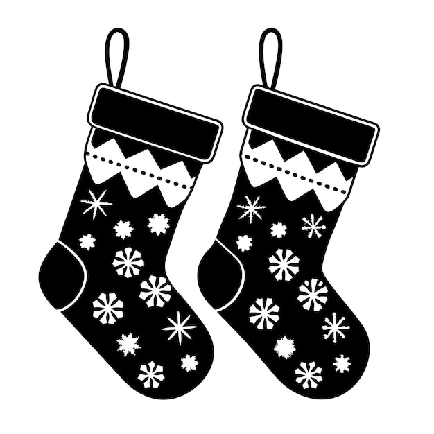 un par de calcetines negros con un diseño de flores en el frente