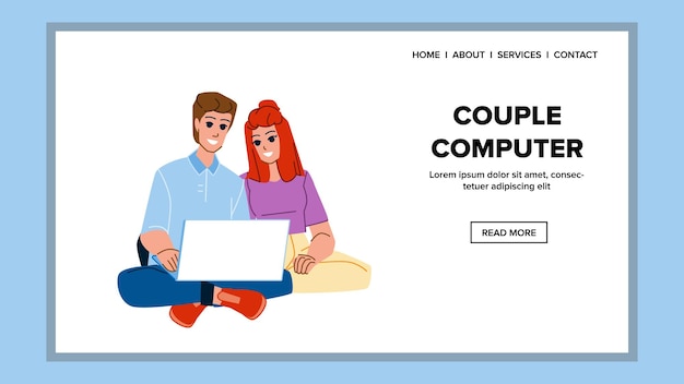 par, computadora, vector