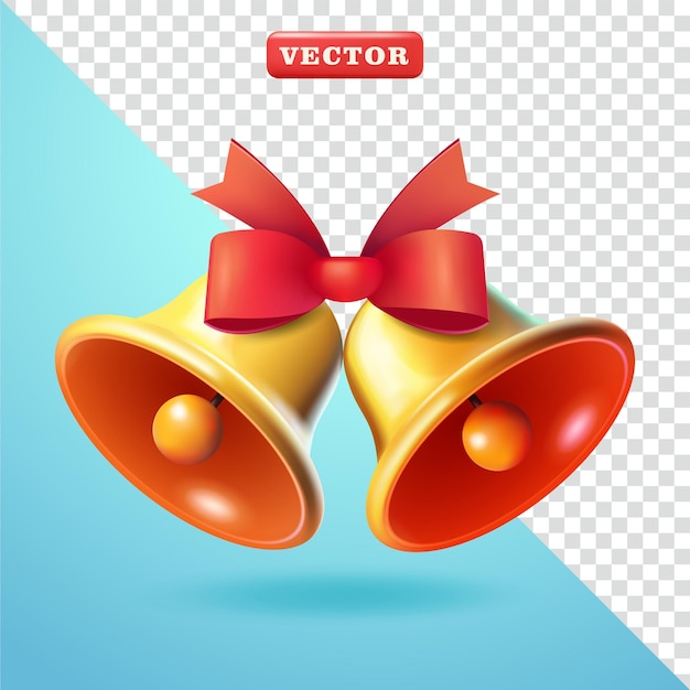 Par de elementos de campanas en 3D