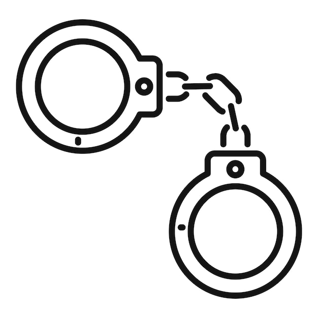 Un par de esposas de metal para arrestar criminales