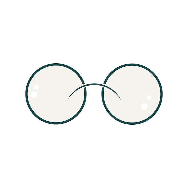 un par de gafas redondas de colores dibujo arte vectorial