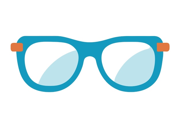 un par de gafas de sol azules con una lente azul