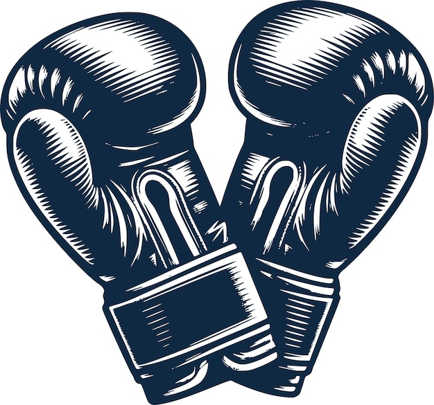 un par de guantes de boxeo con un fondo azul