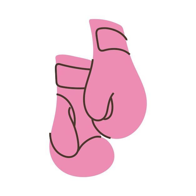 Par de guantes de boxeo rosados para entrenamiento y acondicionamiento físico