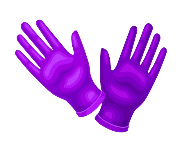 Un par de guantes de invierno como prenda de temporada que cubre la ilustración vectorial de la mano