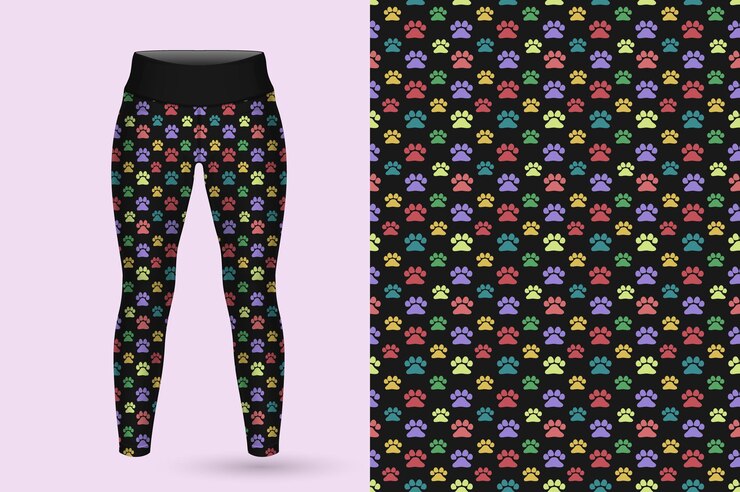 Un par de leggins con el logo de un gato.