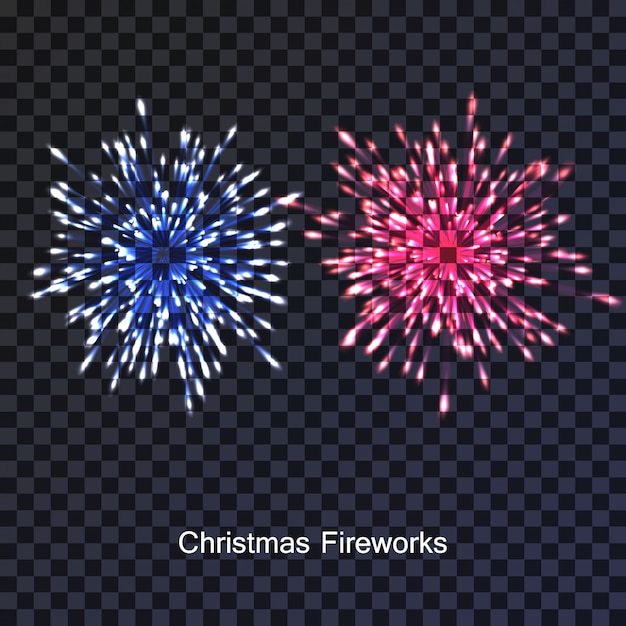 par realista de fuegos artificiales de vacaciones