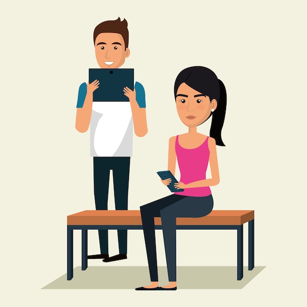 par usando el icono de teléfono inteligente