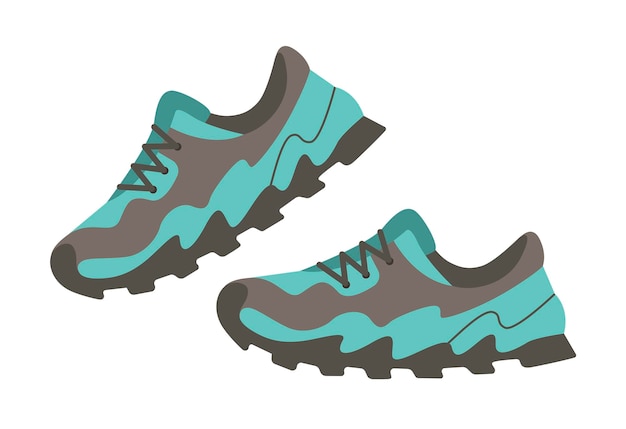 Par de zapatos deportivos grupo diseño de calzado deportivo zapatillas multicolores de hombre mujer activa caminando o corriendo cómodo