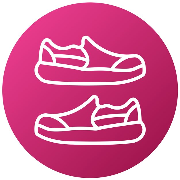 Vector un par de zapatos rosados y blancos con un fondo rosa