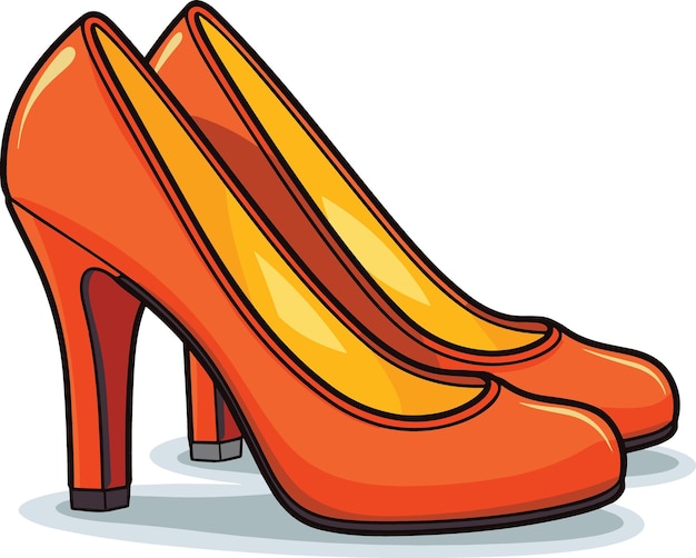 par de zapatos de tacón alto moda zapato de moda ilustración vectorial