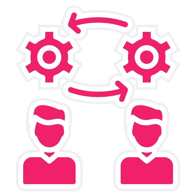 Paradigma de diseño vectorial Estilo del icono de cambio