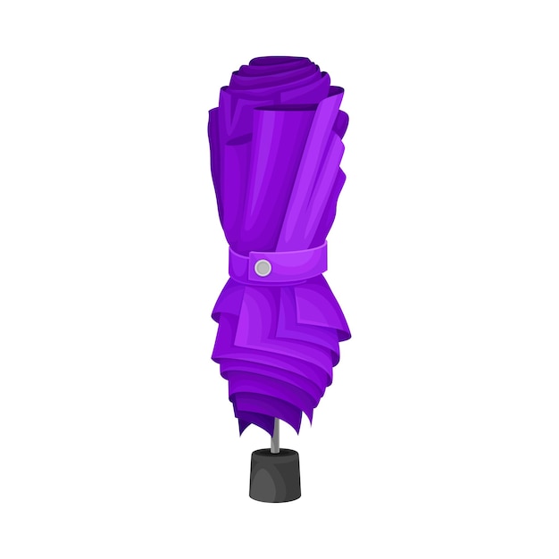 Vector paraguas cerrados como accesorio de protección impermeable para la ilustración vectorial del clima lluvioso