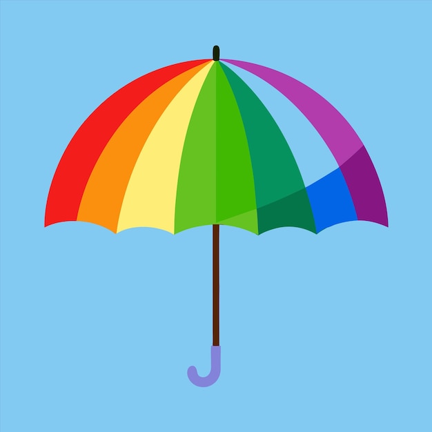 un paraguas de color arco iris con un arco ires en él