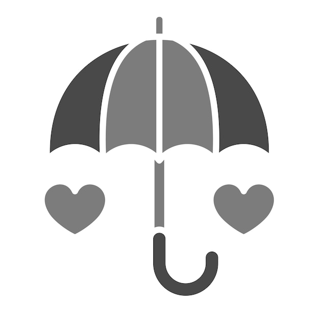 un paraguas con corazones y corazones en él