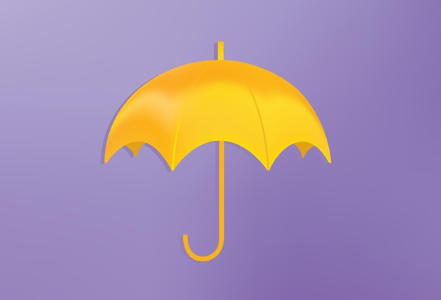 Paraguas Ilustración Lluvia Protección Temporada Aislado Icono Gráfico Plano