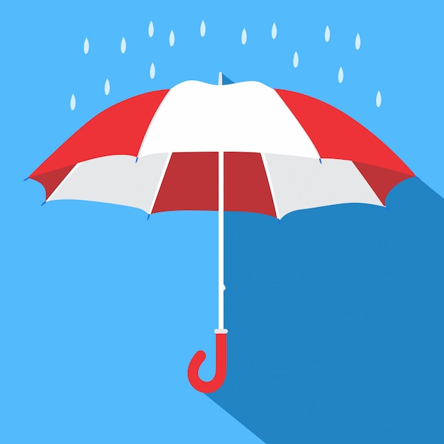 Paraguas plano. Temporada de lluvias