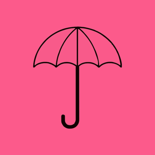 Vector un paraguas que tiene la palabra paraguas en él