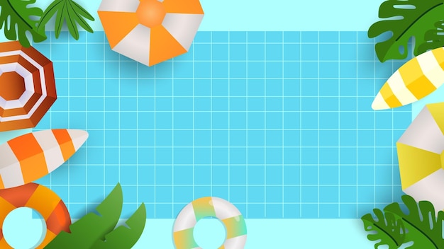 El paraíso de la piscina de verano Una invitación vibrante