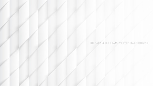Paralelogramas 3d patrón fondo abstracto blanco