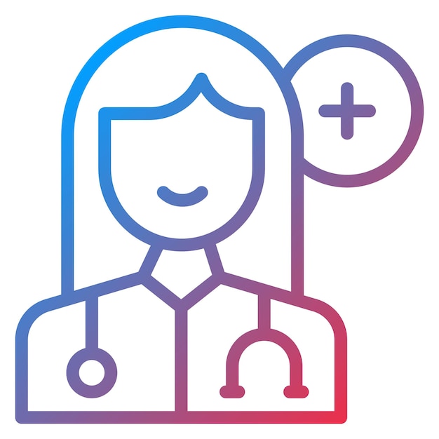 Paramedica Imagen vectorial de icono femenino Puede utilizarse para los Servicios Públicos