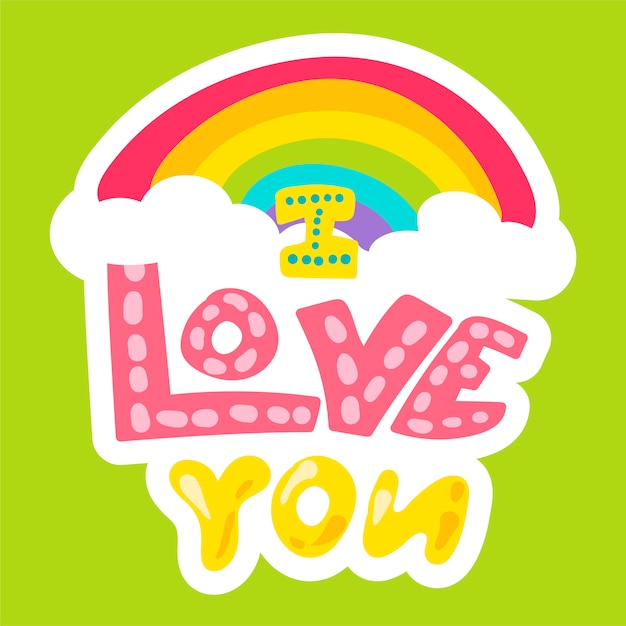 El parche de amor romántico vectorial en estilo doodle