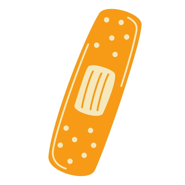 Parche médico. Yeso. Equipo de primeros auxilios. Ilustración de vector de icono de cubierta de herida.