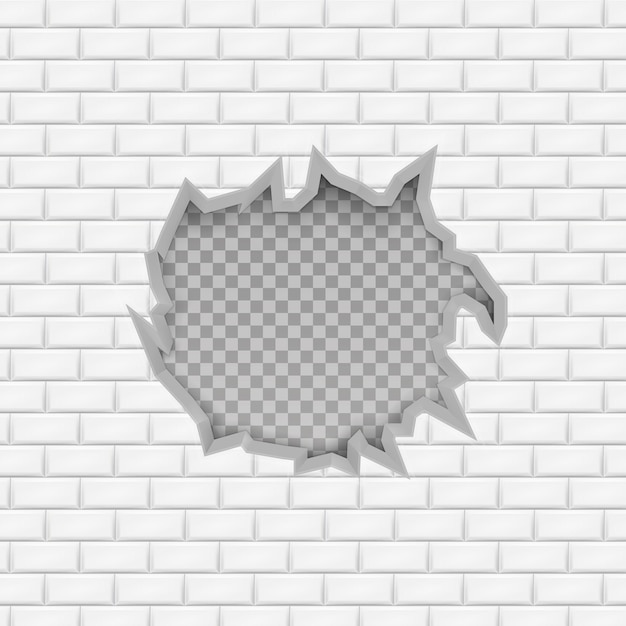 Pared con agujero ilustración vectorial