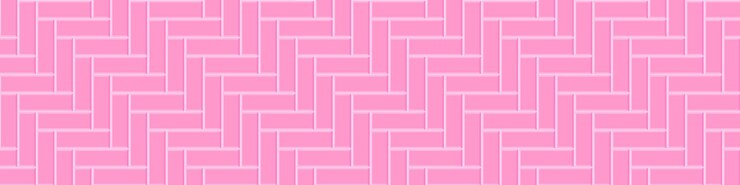 Vector pared de azulejos rosados de hueso de pescado o de pescado fondo de ladrillo de cerámica o piedra interior de la habitación de la niña