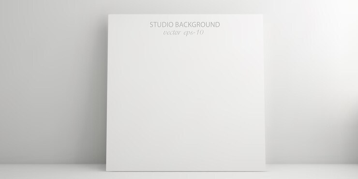 Vector pared blanca con un marco blanco para la inscripción sala de estudio ilustración vectorial
