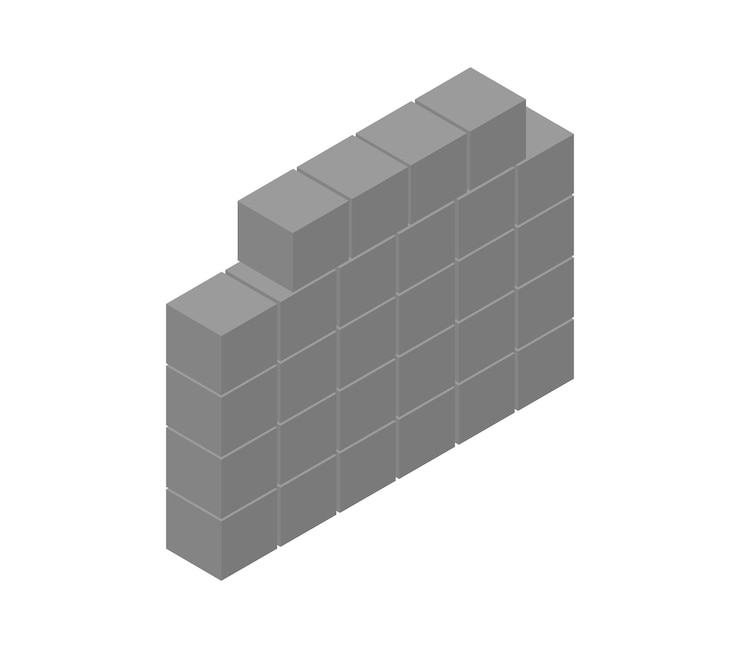Vector pared isométrica