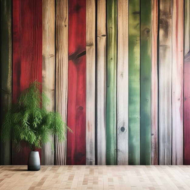 Vector pared de madera con interior colorido pared de madeira con interior colorado