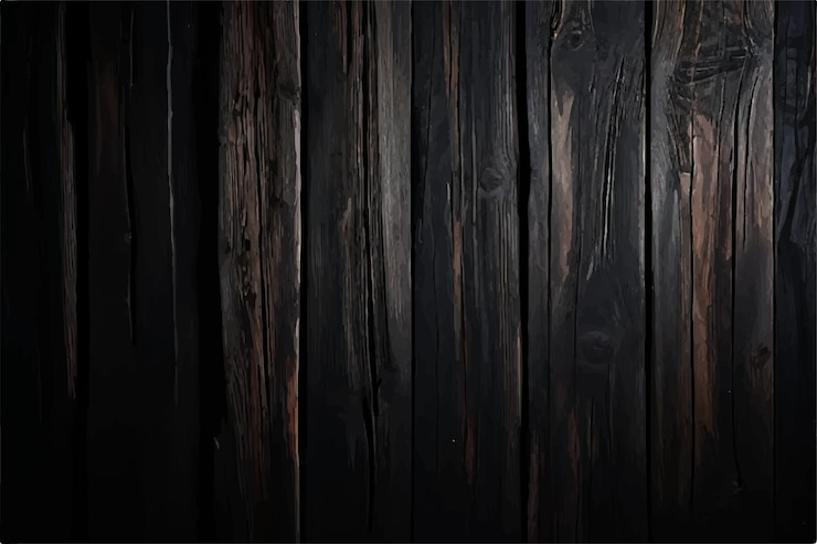Vector una pared de madera oscura con un fondo oscuro con una cruz en la parte superior