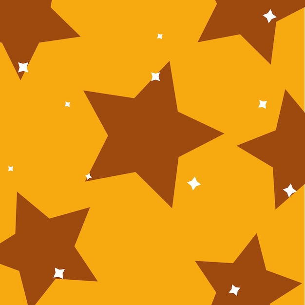 una pared con muchas estrellas y un fondo amarillo