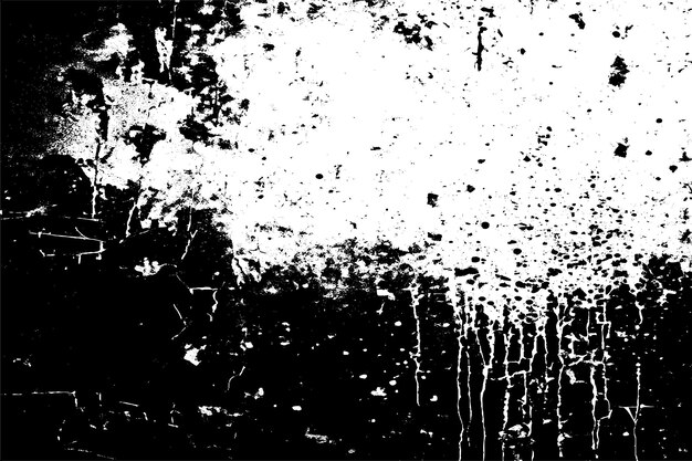 Pared negra y blanca con polvo y arañazos