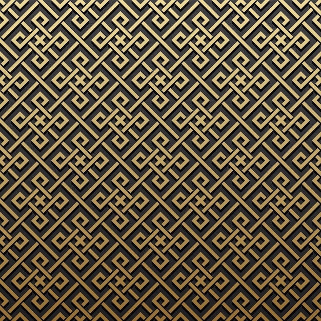 una pared de oro con un patrón de círculos