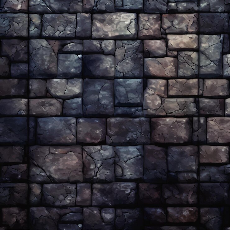 Vector una pared de piedra con una pared hecha de piedras y piedras