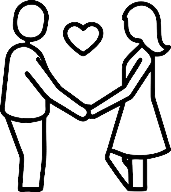 Una pareja de amantes que se toman de la mano