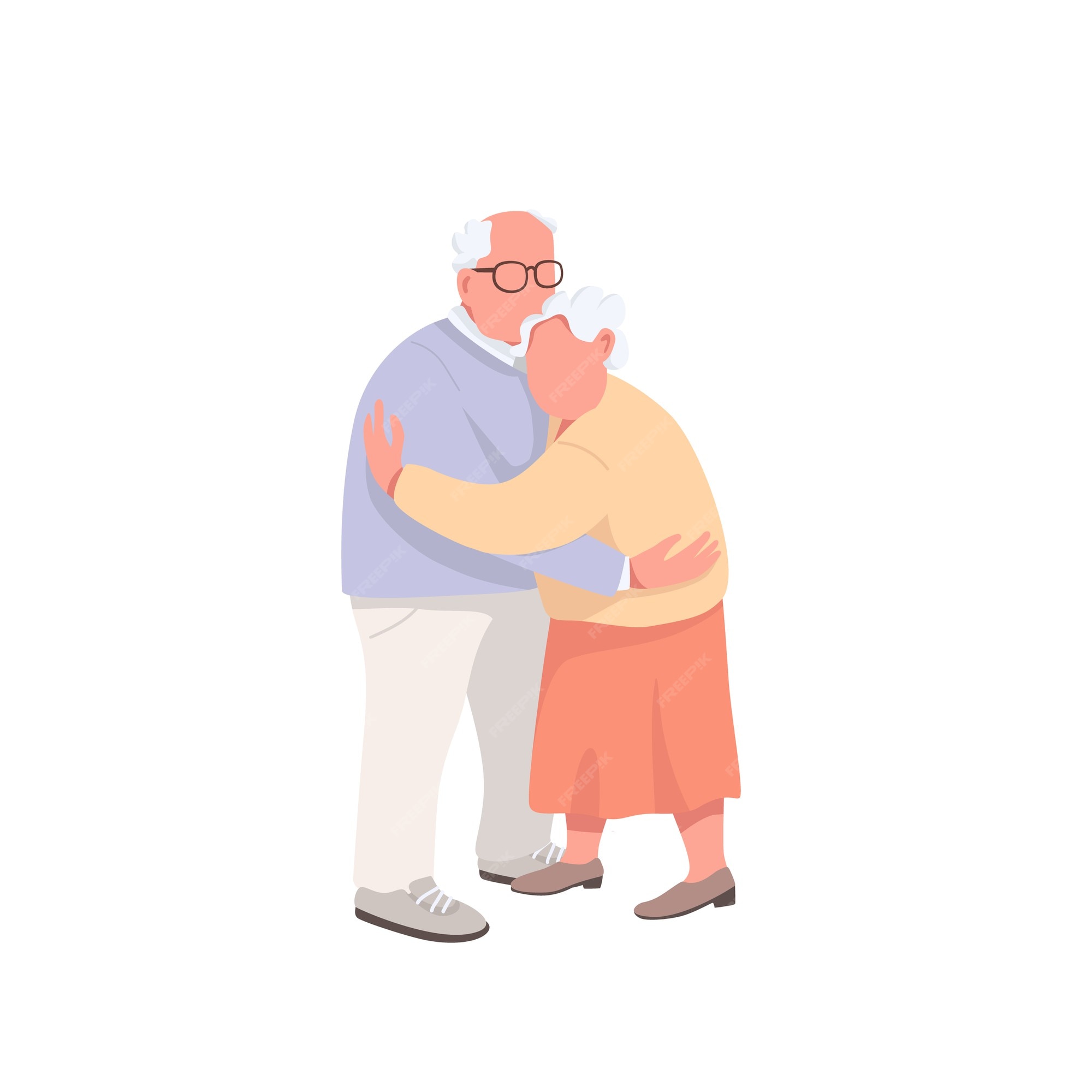 Pareja de ancianos personajes sin rostro de color plano. matrimonio de oro. abuela y abuelo. relación familiar aislada ilustración de dibujos animados para diseño gráfico web y animación | Vector Premium Pareja de ancianos personajes sin rostro de color plano. matrimonio de oro. abuela y abuelo. relación familiar aislada ilustración de dibujos animados para diseño gráfico web y animación | Vector Premium