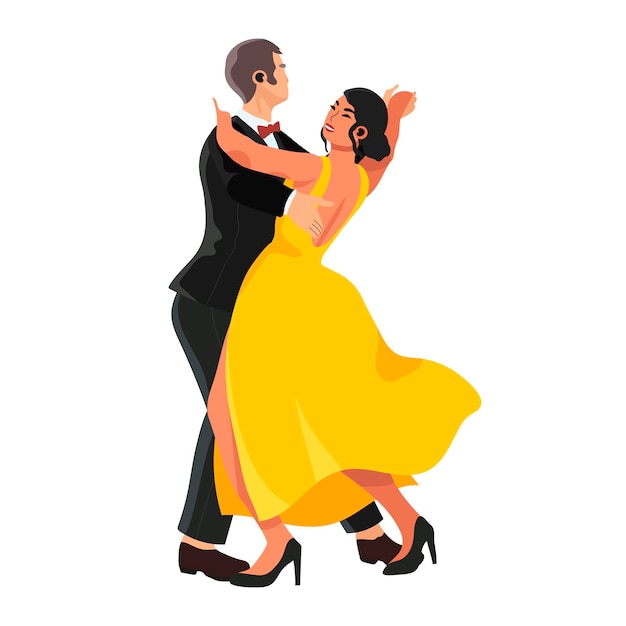 Vector pareja bailando, tango