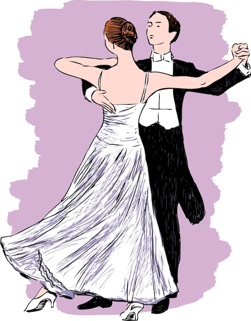 Pareja bailando vals