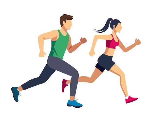 pareja corriendo