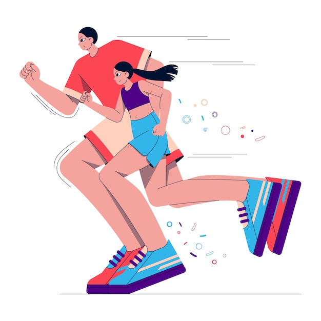 pareja corriendo