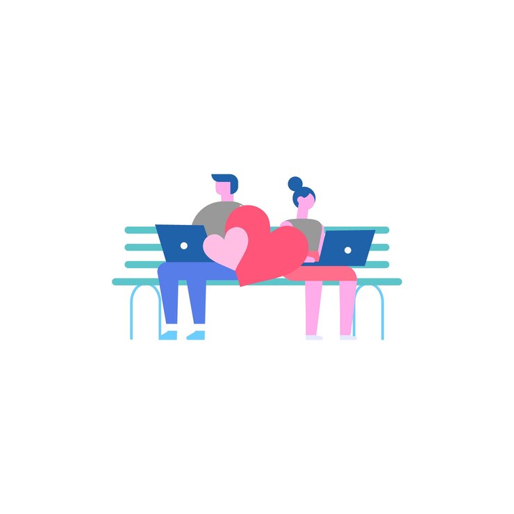 Vector pareja en el día de san valentín