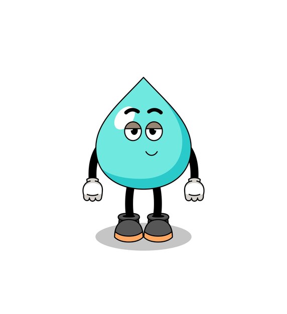 Pareja de dibujos animados de agua con diseño de personajes de pose tímida