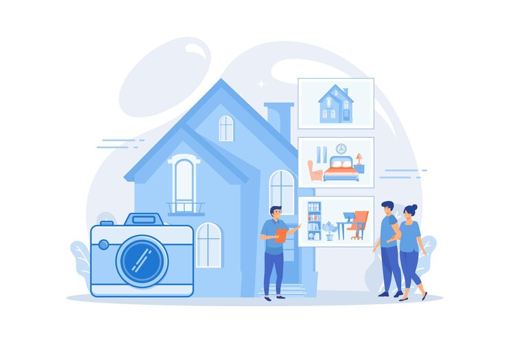 Vector pareja eligiendo apartamento fotografía de bienes raíces servicios de fotografía de propiedades fotografía ealtors